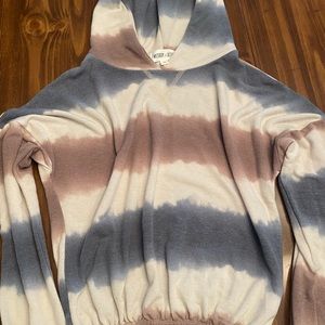Cropped Tie Dyed Hoodie